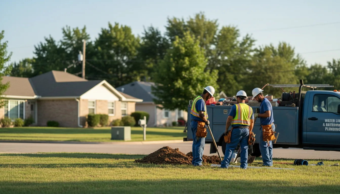 Residential water line and bathroom plumbing service in Clarkrange, TN